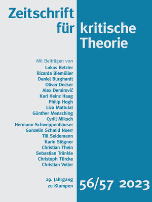 cover image of Zeitschrift für kritische Theorie / Zeitschrift für kritische Theorie, Heft 56/57